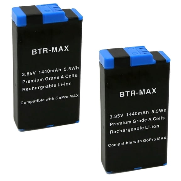 Replacement for GoPro MAX Battery (2-Pack, 1440mAh)