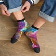 thumbnail image 3 of Pofeuu Rainbow Melting Ice Cream Print 30cm Socks, Adult Running Hiking Socks for Youth and Adult, 3 of 7