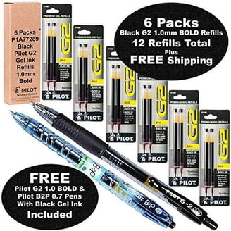 Pilot G2 Blue Ink Refills Fine, Packs, G2 07 Pen, B2p