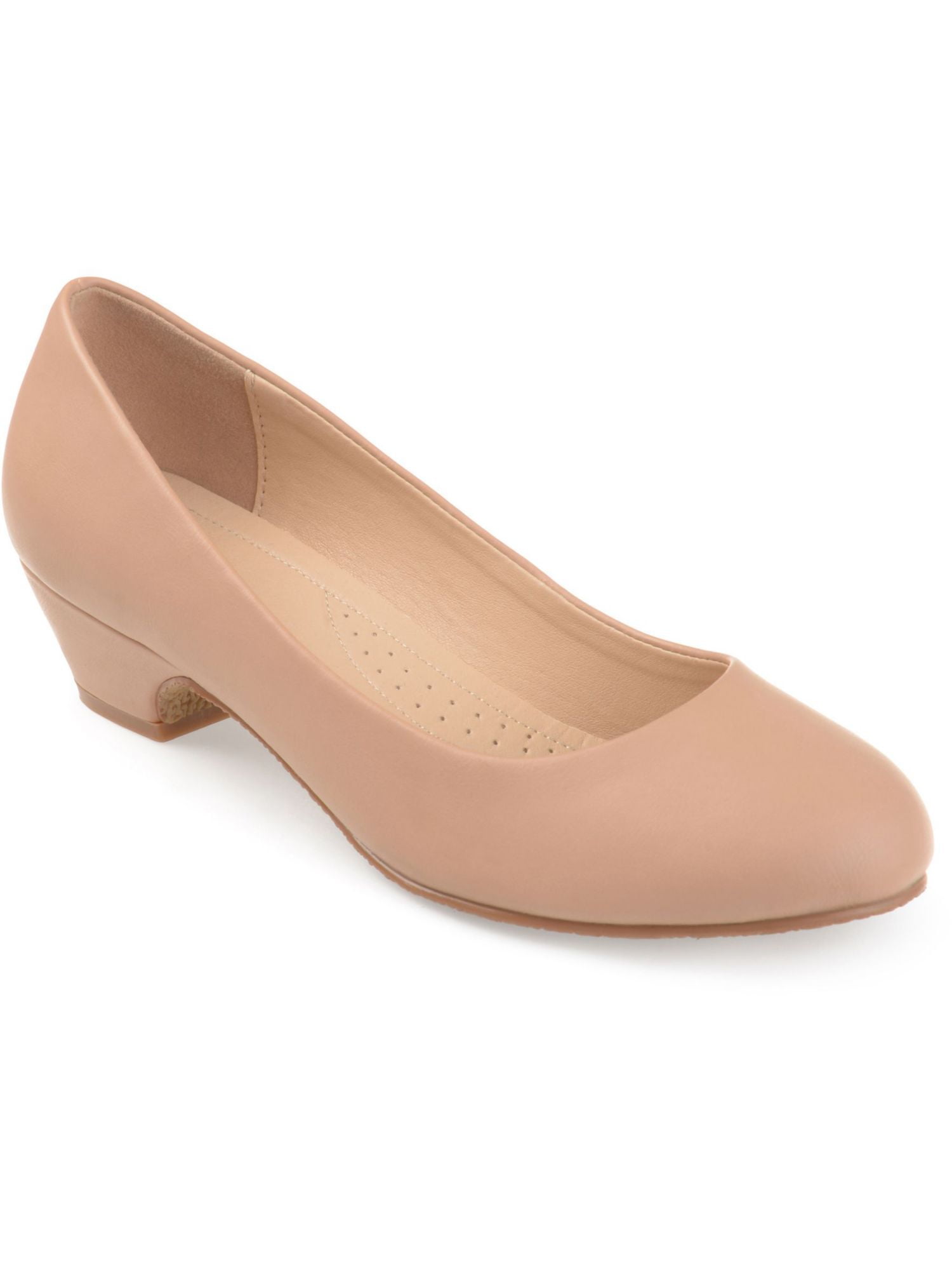 JOURNEE COLLECTION Womens Nude Beige Padded Saar Round Toe Block Heel journee-collection-womens-nude-beige-padded-saar-round-toe-block-heel