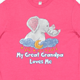 thumbnail image 4 of Inktastic My Great Grandpa Loves Me Cute Elephants Clouds Moon Stars Youth T-Shirt, 4 of 5