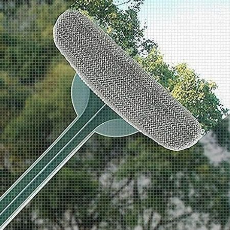 Mesh Screen Cleaner 2 in 1 Window Cleaner Brush Blue Extendable Handle Glass Cleaning Scraper Dual Purpose Mesh Screen Cleaner 2 in 1 Window Cleaner Brush Blue Extendable Handle Glass Cleaning Scraper Dual Purpose