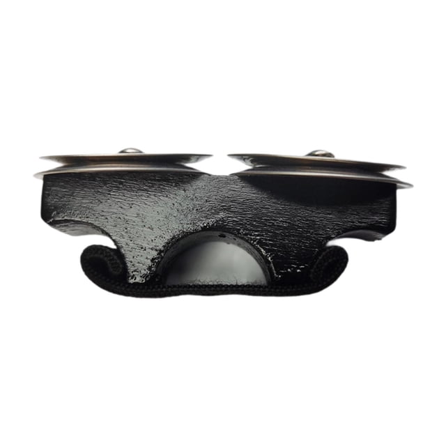 HILABEE Finger Tambourine Percussion Finger Bells for Singer Vocalists Concert Cajon Black