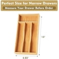 thumbnail image 2 of Bamboo Kitchen Drawer Organizer, 7 Inch Silverware Utensil Holder for Small Drawer, Wood Silverware Organizer for Cutlery, 2 of 7