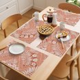 thumbnail image 5 of Orange Palm Tree Placemats Set of 8 Summer Tropical Plants Leaves Vintage Flowers Place Mats Indoor Wipeable Table Mats Washable Cloth Dining Table Placemats for Kitchen Holiday Decor 13x19 Inch, 5 of 9