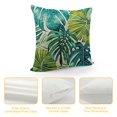 thumbnail image 4 of Natural Mulberry Silk Pillowcase for Hair and Skin, Mulberry Silk Bed Pillow Cover with Hidden Zipper Hypoallergenic Organic Silk Pillowcase (King , Green Monstera Print), 4 of 5
