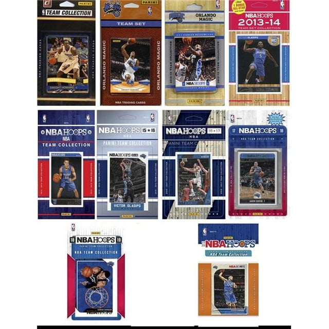 C&I Collectables MAGIC1019TS NBA Orlando Magic Ensemble d'Équipe de 10 Cartes à Échanger sous Licence Différentes