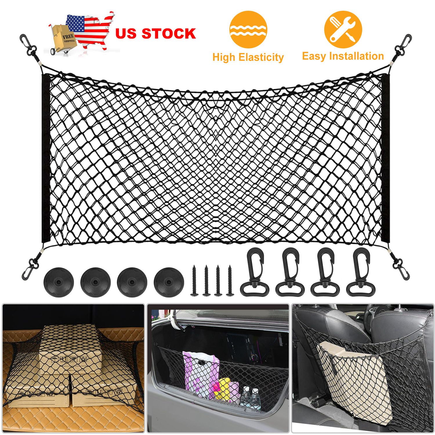 iMountek Trunk Cargo Net Stretchable Universal Elastic Storage