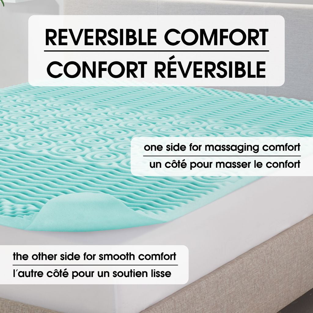 Dream Serenity® 1.5-Inch Memory Foam Mattress Topper, 5-Zone - D