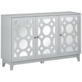 thumbnail image 1 of HOMCOM Mirrored Buffet Cabinet Kitchen Sideboard with 2 Cupboard, Gray, 1 of 10