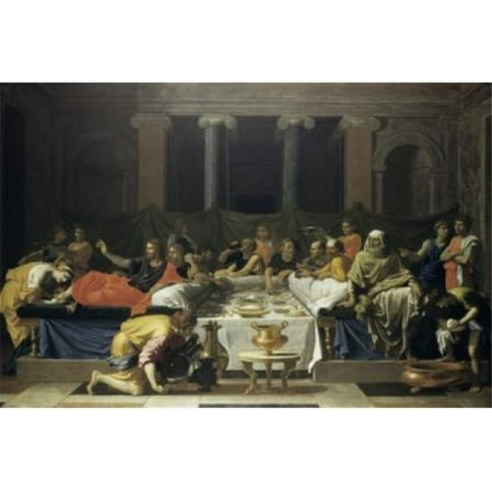 - Posterazzi SAL900102476 Mary Magdalene Anointing Jesus Feet Nicolas Poussin 1594-1665 French Oil on Canvas National Gallery of Scotland Edinburgh Poster Print - 18 x 24 in.