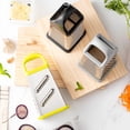 thumbnail image 4 of Cheese Grater with Container Stainless Steel Box Grater for Vegetables Ginger Potatoes Professional Handheld Grater with 4 Sides Sharp Blades Comfort Handle, 4 of 8