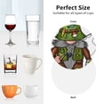 thumbnail image 6 of Honeii Fishing Gnome Print Leather Coaster Set of 4, Ideal for Safeguarding Your Furniture from Drinks Spills and Effortless Cleanup-Round Shape, 6 of 6