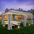 thumbnail image 5 of HOTEEL Heavy Duty 12X20 Outdoor Patio Gazebo with Mosquito Netting Curtains,Double-Roof Canopy Tent Gazebo for Parties,Backyards,Gardens,Gray, 5 of 13