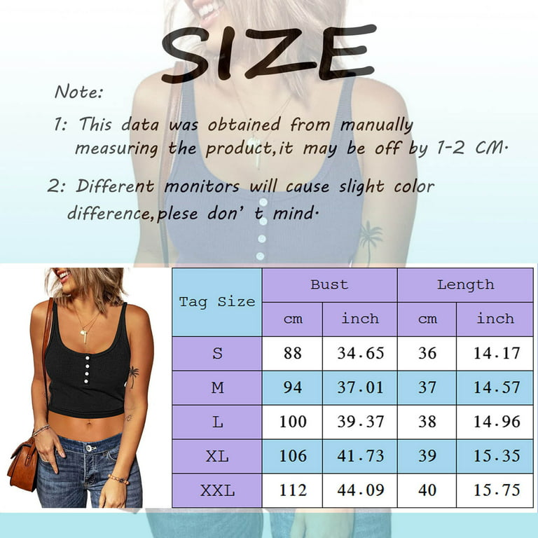 MNBCCXC Cute Summer Tops For Women Cropped Tank Tops Women Soft Tank Tops  For Women Loose