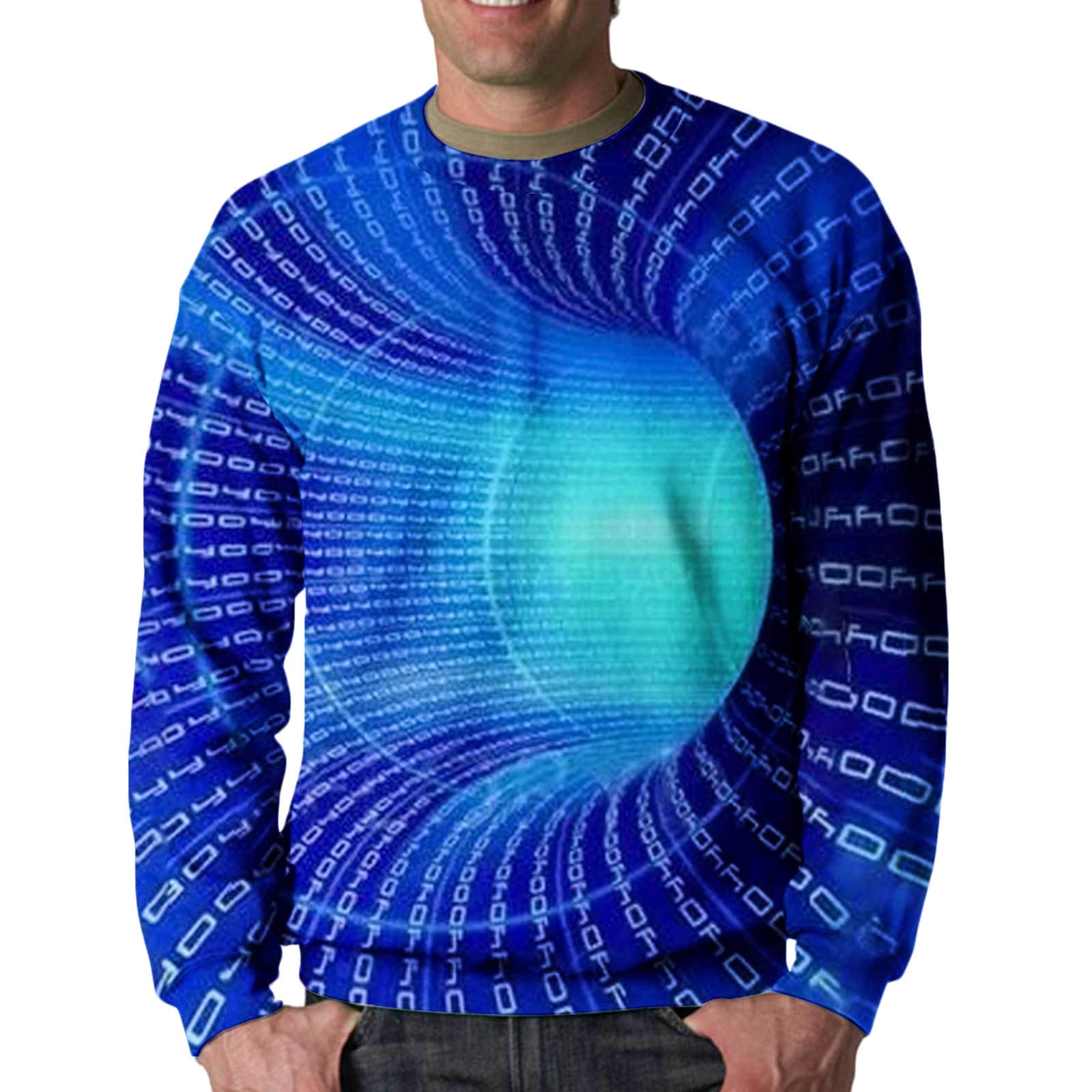 symoid Graphic Sweatshirts for Men Crew Neck Graphic Pullover Fall