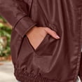 thumbnail image 5 of AELand Women's Oversized Leather Jackets Faux Suede Fall Fashion Motorcycle Coats Winter Outerwear, 5 of 6