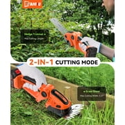 YAHHU Cordless Hedge Trimmer, 3 in 1 Handheld Electric Grass Trimmer , Trimmer for Bush,Tree, Garden, Patio and Lawn