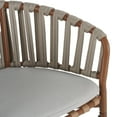 thumbnail image 6 of Christopher Knight Home Bohemian Rattan Outdoor Barstools with Fan-Shaped Backrest, Beige Cushions, Set of 2, 6 of 10