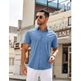 thumbnail image 3 of COOFANDY Men's Short Sleeve Button Down Shirt Casual Beach Summer Outfit, 3 of 6