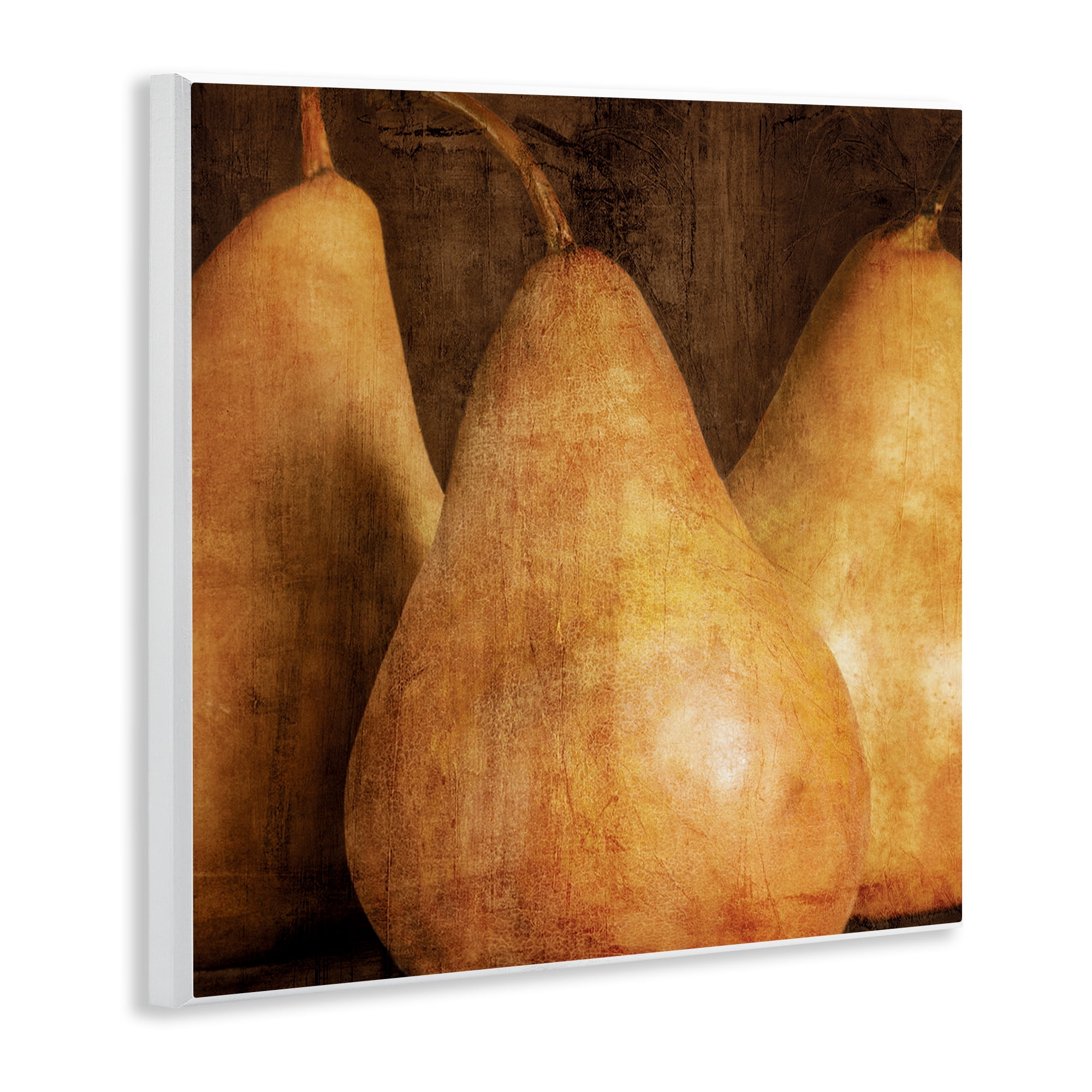 Stupell Industries Rustic Vintage Pears Food & Beverage Painting Unframed Art Print Wall Art, 12 x 12