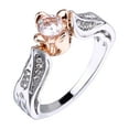 thumbnail image 2 of Up to 65% Off Rose Color Separation Simulation Zircon Ring European And American Luxury Party Wedding Ring Female Necklace Rings Earring Jewelry on Clearance, 2 of 2