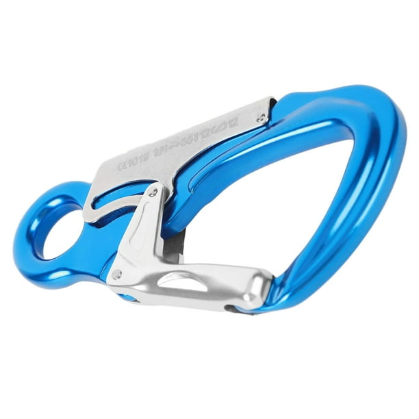 Colaxi Double Locking Snap Hook Carabiner Clip Durable 35kN Strength High  Strength Aluminum Alloy Spring Snap Hook for Rock Climbing Blue 