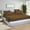 Taupe, variant on Split King Bed Sheet Set 5Pcs Adjustable Bed Sheets - 12" Deep Pocket of Fitted Sheet 800 Thread Count 100% Pure Egyptian Cotton - (Split King, Taupe Solid)