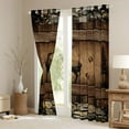 thumbnail image 3 of Manfei Jungle Wildlife Reindeer Black Out Curtains, Rustic Farmhouse Animal Curtains Pack of 2 (42x63 Each), Teen Adult Man Bedroom Curtains, Living Room Curtains Decor, 3 of 6