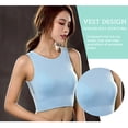 thumbnail image 4 of Chaleco deportivo Sujetador con aros Ropa interior para correr de yoga de secado rápido Fitness, Azul, S Monstrate AP001273-16B, 4 of 7