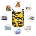 thumbnail image 6 of Circular Hamper Single Layer Laundry Basket Storage Basket Waterproof Single Layer Fabric With Handle Pe Support Strip Vector Camouflage Pattern Yellow_3 Medium, 6 of 8