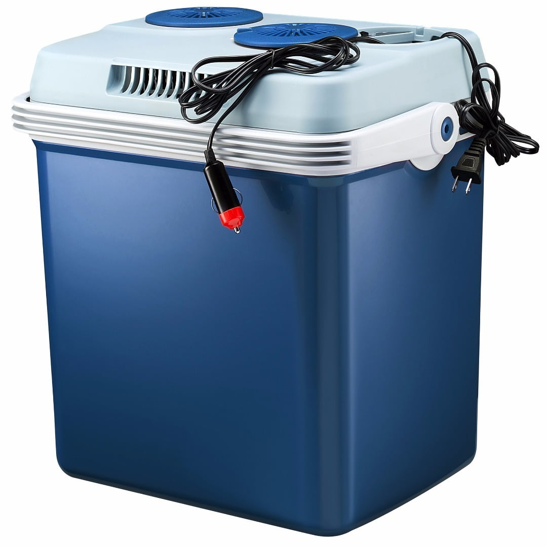 Knox Gear 27 Quart Electric Cooler Warmer with Dual AC and DC Power Cords (Blue) by Knox