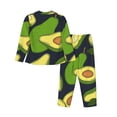 thumbnail image 2 of Disketp Pajamas Set Long Sleeve Sleepwear Womens Button Down Nightwear Pj Sets-Fresh Avocado, 2 of 9