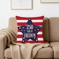 thumbnail image 5 of romoty 4th of July Independence Day Pillow Covers 18"x18", Patriotic America 250th Anniversary Commemorative Throw Pillow Case, Square Decorative Cushion Cover for Home Sofa Couch Farmhouse Decor, 5 of 6