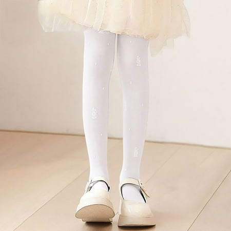 Pants for Girls Bunny Printed Tights Dance Stockings Stretchy Thin Leggings Activewear