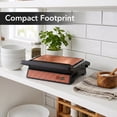 thumbnail image 3 of OVENTE Electric Indoor Panini Press Grill + Sandwich Maker, Copper GP0620CO, Opens 180 Degrees to Fit Any Type or Size of Food, Indoor Cooking Perfect for Quesadillas, Burgers & More, 1000W, 3 of 8