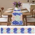 thumbnail image 5 of Table Runners 72 Inches Long Dress Scarves, Colorful Flowers Farmhouse Kitchen/Dining Table Decor Table Runner, Coffee Tablerunners, Botanical Orange Blue Green Floral Plant 13x72 Inch, 5 of 6