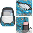 thumbnail image 4 of Excavator and Crane Blue Pattern 17" School Backpacks for Teens,Waterproof Oxford Fabric,S-Shape Padded Straps for School,Travel,Hiking,Camping, 4 of 6