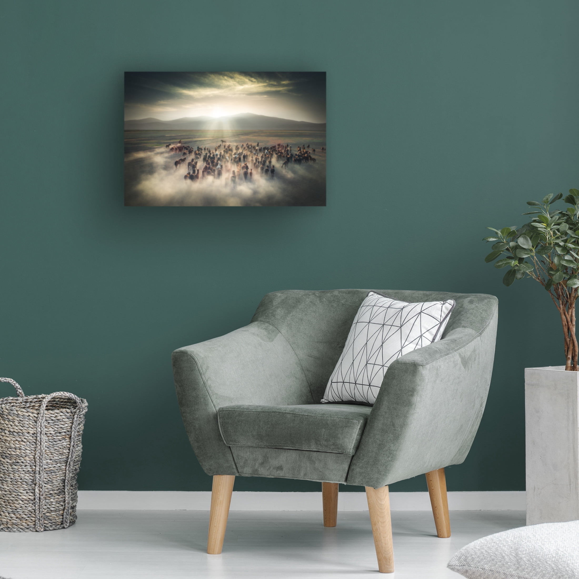 Cuma Cevik 'Wild Horses' Canvas Art - 19 x 12 Inches