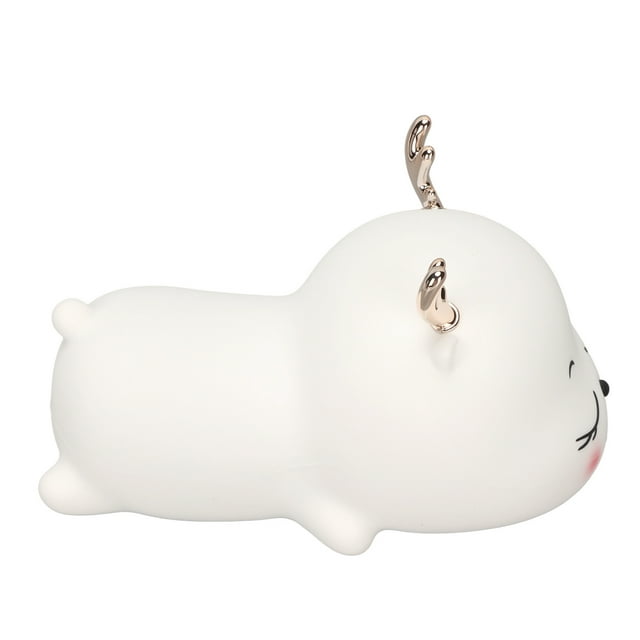 Veilleuse Mignonne en Forme de Renne, Lumière Automatique Programmée Contrôle Tactile en Silicone pour Bébé pour la Maison
