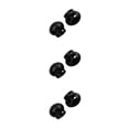 thumbnail image 3 of kurtrusly 1/2/3/5 Pack of 10 Cord Stopper Plastic Round Shaped Lanyard Drawstrings Stoppers with 2 Holes Portable Anti- for slip Rope Fastener Black 3PCS, 3 of 6