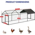 thumbnail image 3 of Large Metal Chicken Coop,120" x40x40 Heavy Duty Walk-in Chicken Runs with Waterproof and Anti-Uv Cover,Portable Poultry Cage Hen House Outdoor Backyard Farm Playpen Exercise Pen for Rabbit Duck, 3 of 8