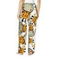 thumbnail image 3 of Goofa Giraffes Head Printed Soft Pajama Pants for Women, Wide Leg Comfy Casual Lounge Yoga Pants-, 3 of 9