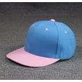 thumbnail image 2 of Gorra de béisbol plana con cierre a presión de dos tonos, camionero, liso, liso, Blan, 2 of 4