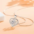 thumbnail image 7 of Women Jewelry Birthday Gift, Womens 925 Silver Heart Necklace Rhinestone Pendant Sparkly Jewerly Valentine Birthday, 7 of 7