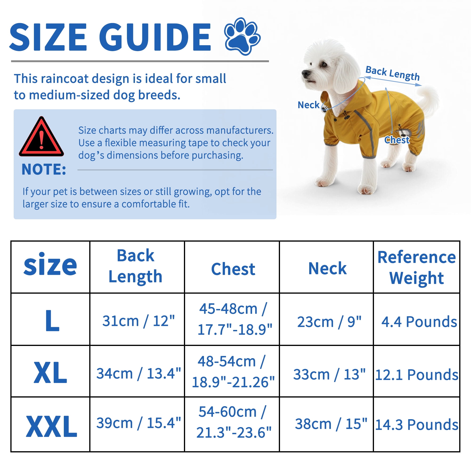 Unique Bargains Dog Raincoat Waterproof Reflective Lightweight Large Yellow
