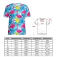 thumbnail image 2 of Flamingo Pattern T Shirts Basic T-Shirt Short Sleeve Ladies Tee Shirt Summer Graphic Clothing, 2 of 6