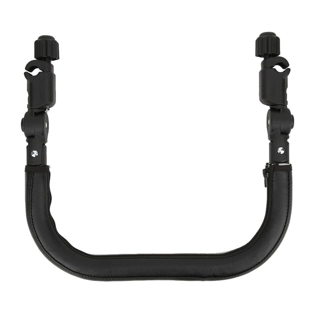 Barra para el vientre de cochecito de bebé, manija de cuero PU para cochecito infantil, apoyabrazos para cochecito de niño pequeño, barra universal de cuero PU
