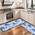 thumbnail image 3 of Kitchen Rugs Sets Of 2,Pioneer Flower Floral Print Pattern Anti Fatigue Kitchen Mat Rugs Non Slip Washable,Decorative Kitchen Floor Mats for Kitchen,Sink,Laundry,17"x47"+17"x47", 3 of 5