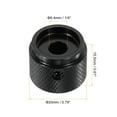 thumbnail image 2 of Uxcell 4 Pcs Aluminium Potentiometer Knobs, 1/4"(6.4mm) IDx7/8"(20mm) ODx5/8"(15.5mm) Height Universal Volume Tone Control Knobs for Guitar, Bass, Arrow Indicator, Black, 2 of 7